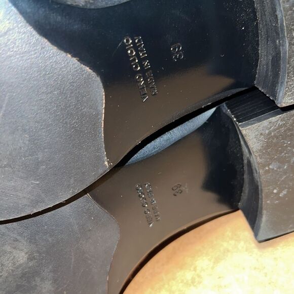 Flavio Zanasca Brown Suede Leather Lace Up Heeled Italian Designer Boots 8.5 - Picture 9 of 11